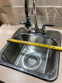 Bar sink with faucet