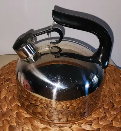 Vintage Revere Ware tea kettle,  made in Korea, View more