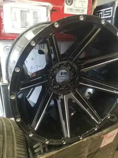 New XF OFFROAD XF-220 20x12 5x127/5X139.7-44 Gloss Black Milled $ 1510 plus hst per set RIMS NEW tir...
