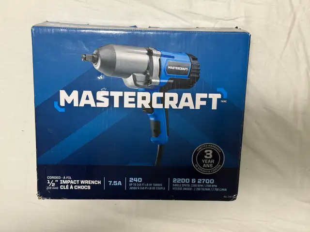 Mastercraft 7.5A Corded Impact Wrench in Power Tools in Mississauga / Peel Region - Image 2