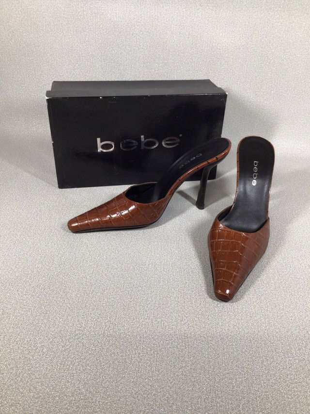 NEW in box brown leather Bebe mules in Women's - Shoes in Cambridge