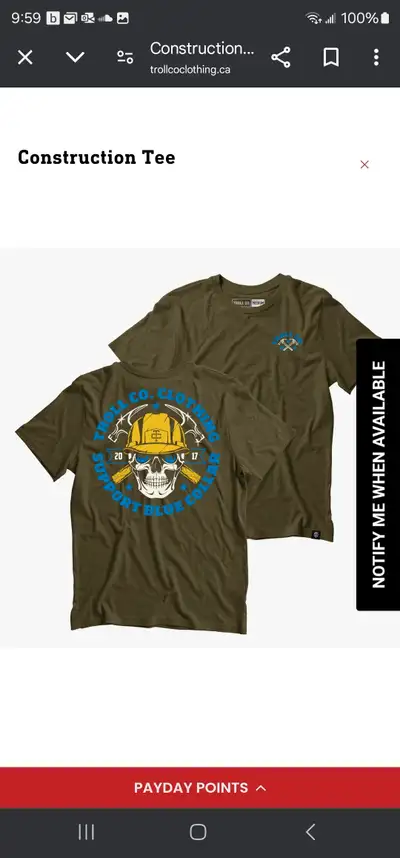 Troll company, brand new t shirt, military green. Ordered wrong size. Size mens small. Asking $20, r...