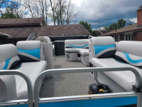 24ft pontoon with trailer and motor for sale 
