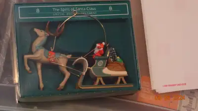 hALLMARK special edition ornaments,Santa, 2 miniatures 4 -1980s, View more