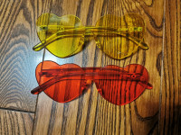 Heart-Shaped Sun Glasses - Pair