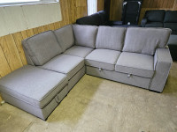 Grey Linen Sofa Bed Sectional - FREE DELIVERY