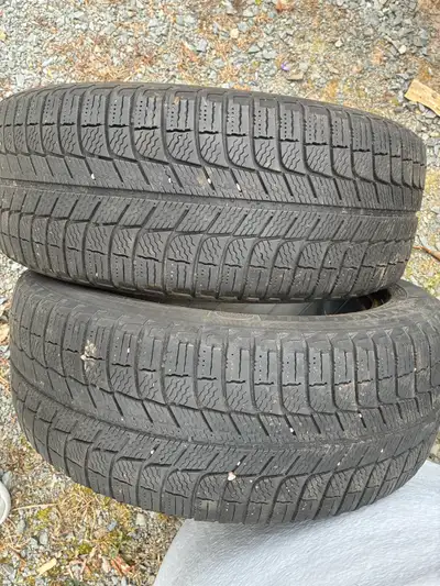 2 205/55/16 Michelin x ice for sale still over half tread. $45