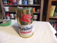 oil can imperial quart mobiloil special flying horse