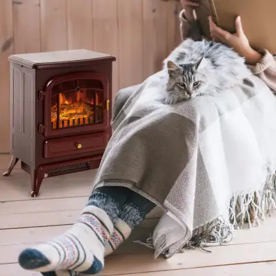 16" Free Standing Electric Fireplace Portable Adjustable Stove w, View more