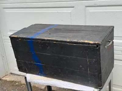 Rustic Black Wooden Storage Trunk. $25. , View more