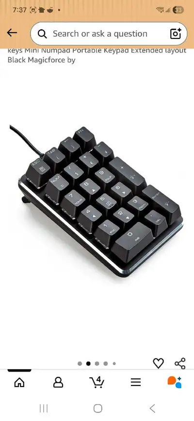 Mechanical Numeric  Black Switch Wired Gaming Keypad 21 key, View more