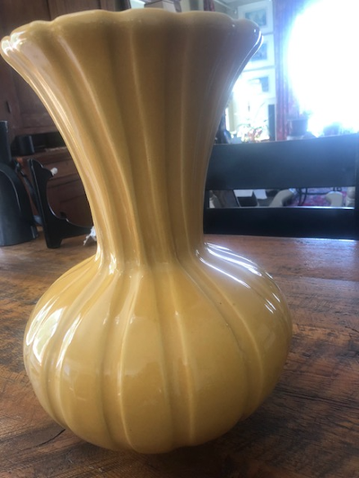 SIMONS MAISON "BUTTER-YELLOW FLOWER CERAMIC VASE, View more