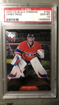 Cartes d’hockey Carey Price RC, GEM MINT!!!!