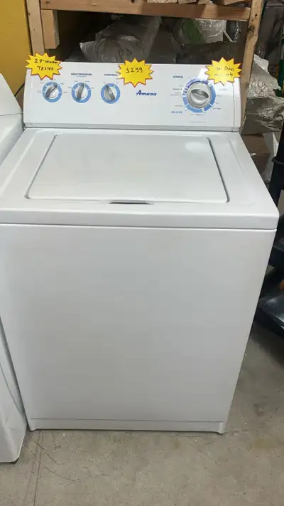Amana (Whirpool) 27" Top Load Washer 30-Day Warrantly, View more