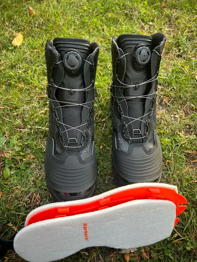 New Korkers River Ops Boa boots size 11, View more