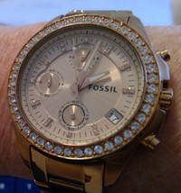 Fossil ES3352 Stainless Steel Analog Rose Gold Dial Wristwatch