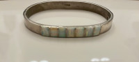 Sterling Silver and Fire Opal Bracelet 