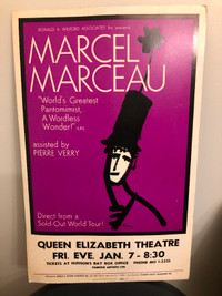 Vintage Marcel Marceau & Pierre Verry Original World Tour Poster