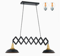 Black & gold adjustable chandelier