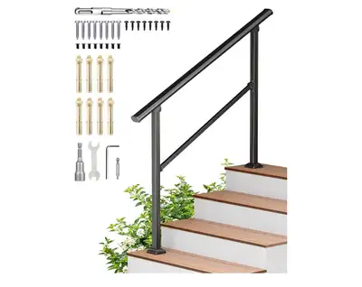 HIDALIFE Handrails for Outdoor Steps, 4 Step HandRail Fit 3 or 4, View more