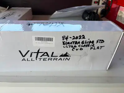 2 New Vital all terrain 13”coil over adjustable motorcycle shocks Will fit 1984-2022 electra glide u...