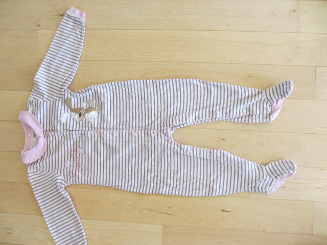 Pyjama une-pièce ligné pour fille 24 mois (V345) dans Vêtements - 18 à 24 mois  à Ville de Montréal - Image 4