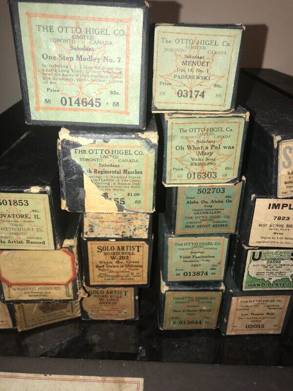 30 ASSORTED ANTIQUE PLAYER PIANO MUSIC PAPER ROLLS in Arts & Collectibles in Mississauga / Peel Region - Image 4