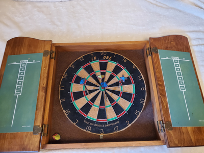English bristle Dart board cabinet, View more