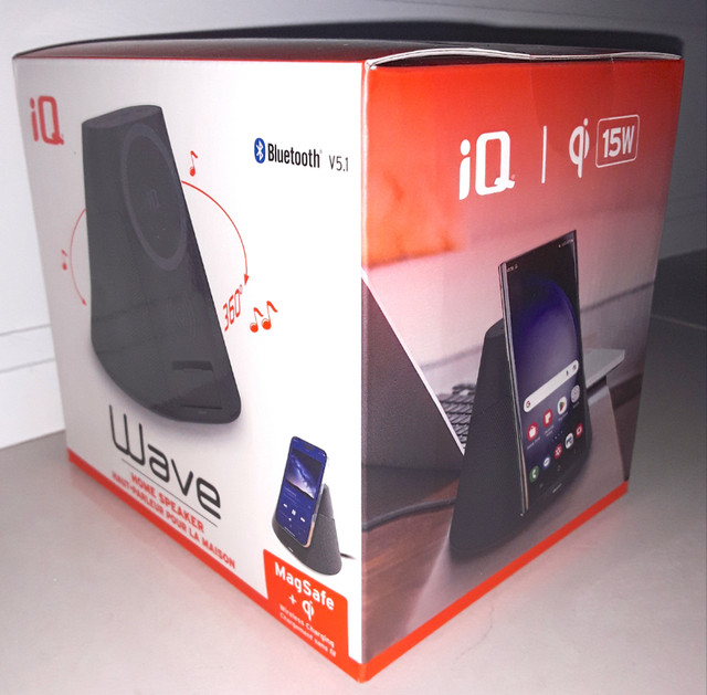 iQ Wave IQWHS1 Home Bluetooth Speaker + Wireless Charger in Cell Phone Accessories in Oakville / Halton Region