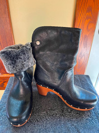 UGG Black Leather Boots