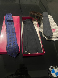 Men’s designer accessories bundle D&G belt and tie 2 Hugo boss 