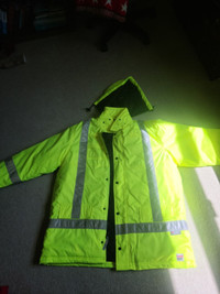 Cold weather Safety Jackets. One long with Hood. One short