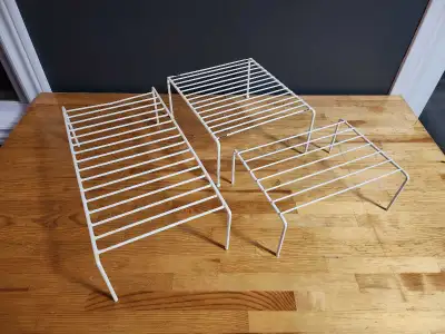 White Wire Shelf Organizers - Set of 3, View more