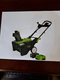 For Sale Greenworks Pro 80V Cordless snow Thrower complete