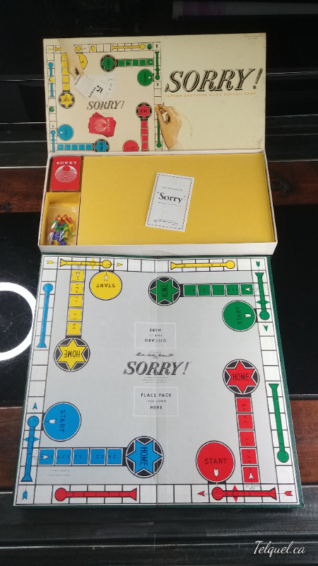 Jeu de Société Antique Sorry! – 1964 dans Jouets et jeux  à Longueuil/Rive Sud - Image 2