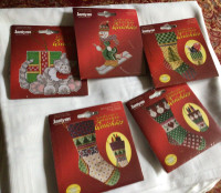 5 Janlynn Christmas Quickies counted cross stitch kits