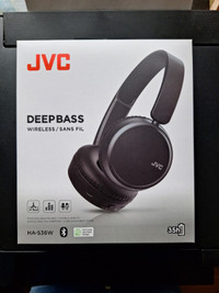 JVC Deep Bass Wireless Headphones HA-S36W - New