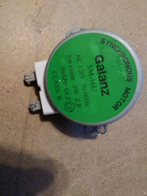 GALANZ SM-16U 5/6 r/min 3W MICROWAVE TURNTABLE  MOTOR dans Loisirs et artisanat  à Ville de Montréal