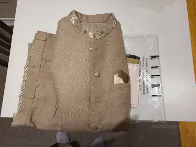 Men's Moti Embroidered Silk Jodhpur Suit BRAND NEW, View more