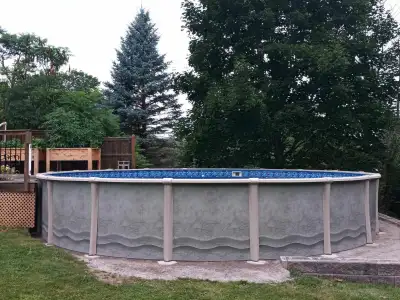 The incredibly attractive Narwhal above ground pool is sure to be a beautiful hit in any backyard! F...