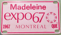 Vintage Personalized Expo 67 plate 'Madeleine'