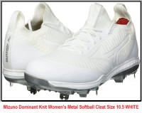 (NEW) Mizuno Dominant Knit Womens Metal Softball Cleat Size 10.5