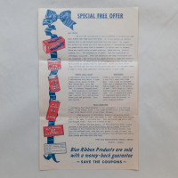 Vintage Blue Ribbon Tea Coffee Cocoa Chocolate Advertising Offer