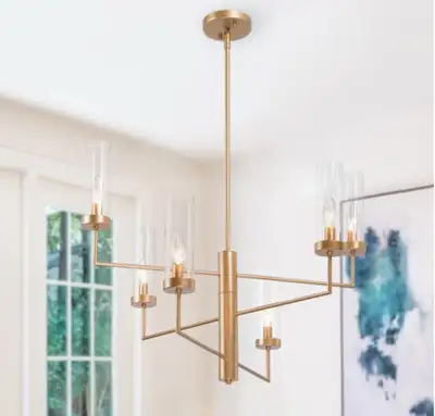 6 light gold chandelier, View more