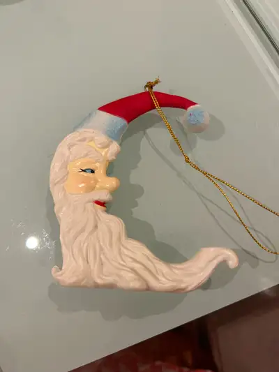 Santa Moon Christmas Ornament, View more