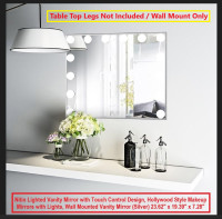 (NEW) Makeup Vanity Mirror Wall Mounted Touch 23.62"x19.39"x7.2"