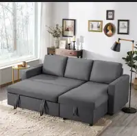 Pull Out Storage 4 Seater Sectional sofa bed couch+Free delivery