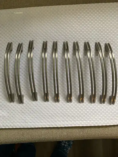 I am selling Kitchen cabinet pulls: 10 Kitchen cabinet pulls - America/Allison - Satin Nickel 7” 529...
