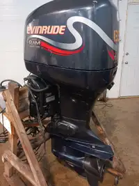 Evinrude 135hp outboard with controls