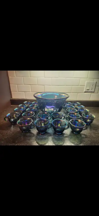 Glass Punch Bowl Set – 23 Pieces – $130, View more